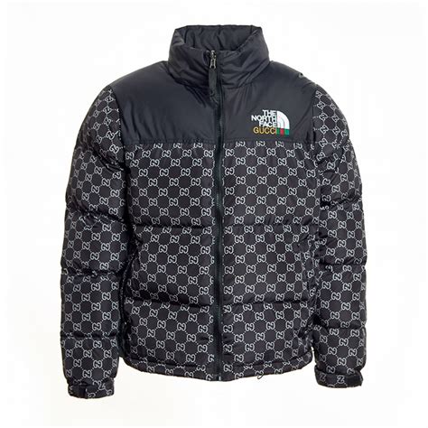 north face gucci coat black